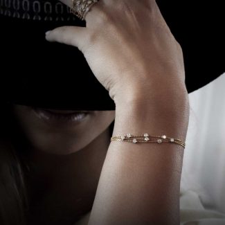 Bracelet 3 Rangs Or et Diamant